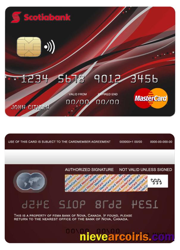 Canada Nova bank mastercard